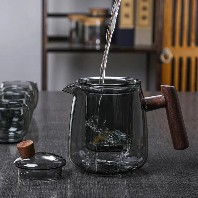 High Borosilicate Glass Teapot Heat Resistant Transparent Teaware