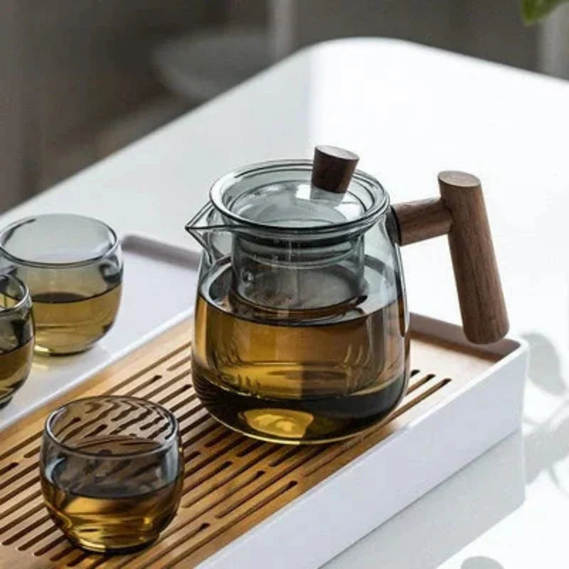 High Borosilicate Glass Teapot Heat Resistant Transparent Teaware