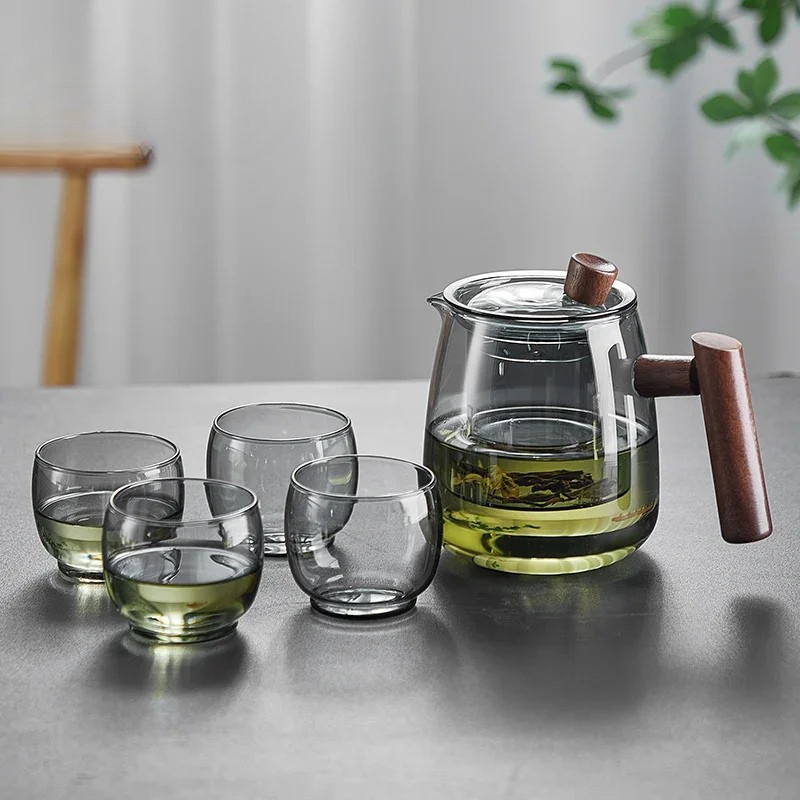 High Borosilicate Glass Teapot Heat Resistant Transparent Teaware