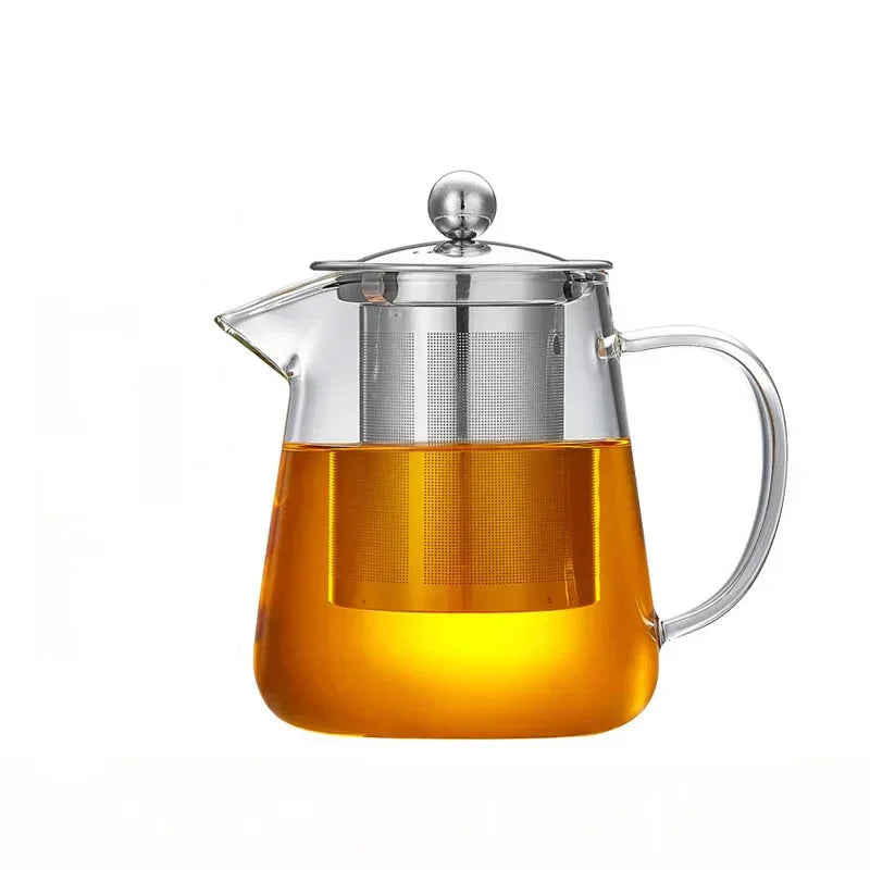 High Borosilicate Glass Teapot Heat Resistant Transparent Teaware