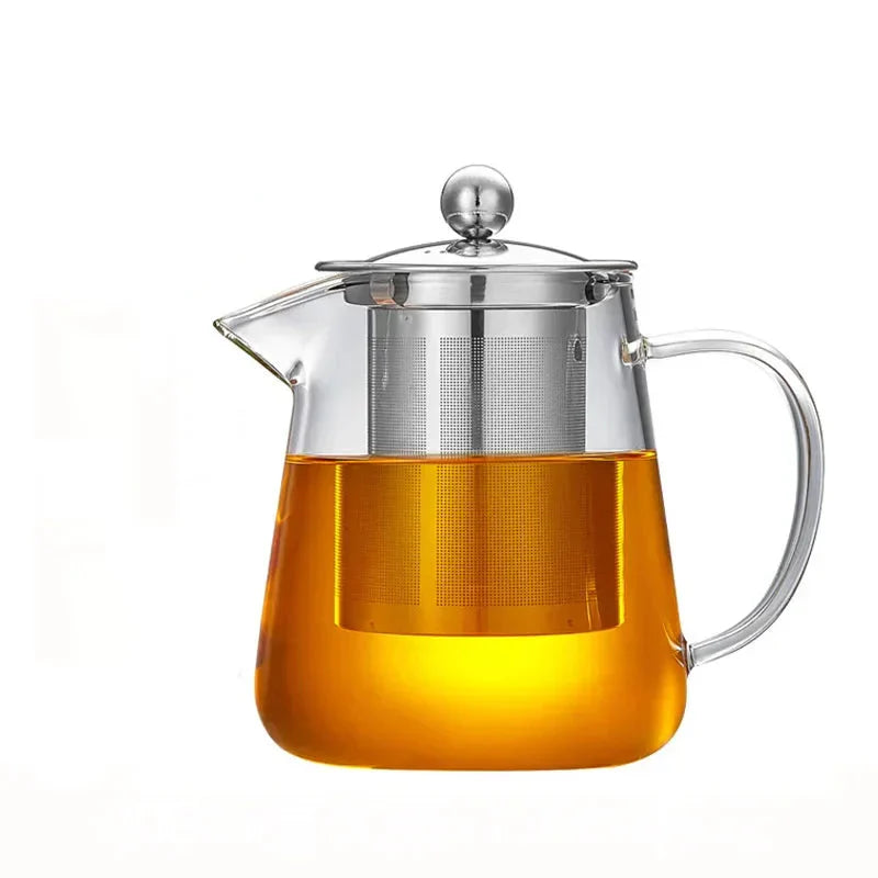 High Borosilicate Glass Teapot Heat Resistant Transparent Teaware
