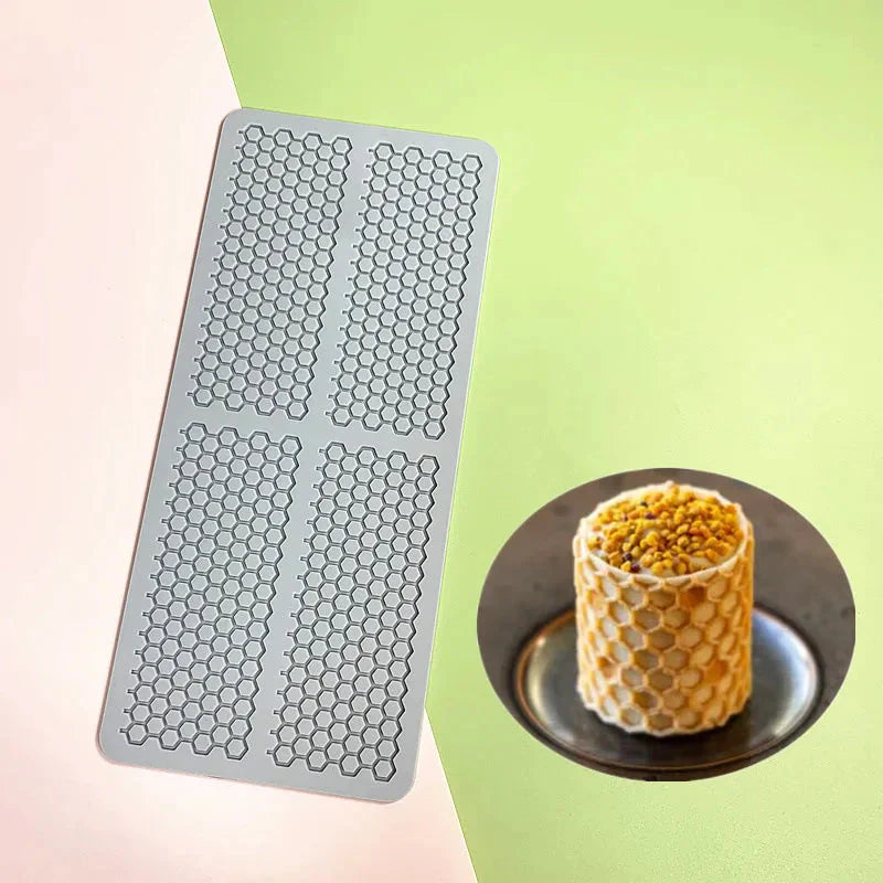 Hollow Out Butterfly Honeycomb Sugar Lace Pad Baking Silicone Mold