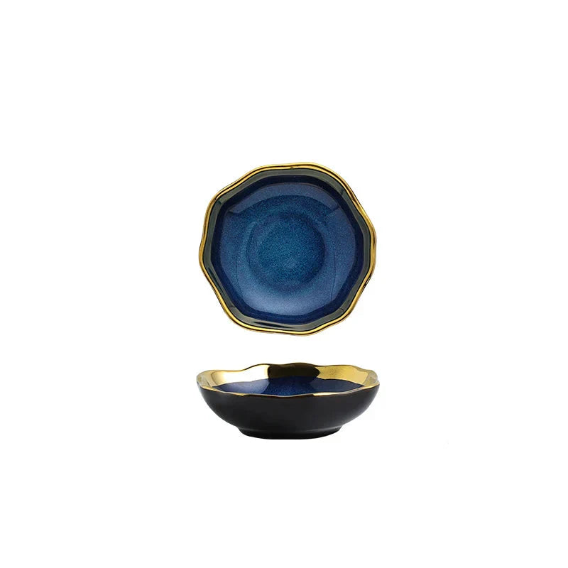 Irregular Ceramic Plate Bowl Nordic Dinnerware Kitchen Tableware