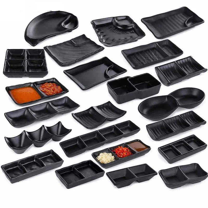 Japanese Melamine Dipping Saucer Plastic Dish Sauce Dispenser