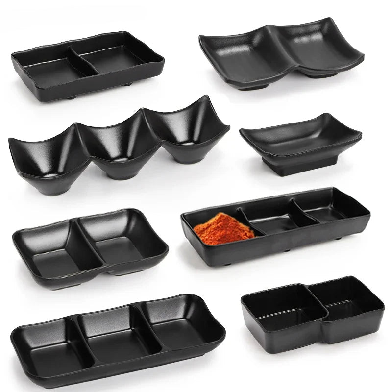 Japanese Melamine Dipping Saucer Plastic Dish Sauce Dispenser