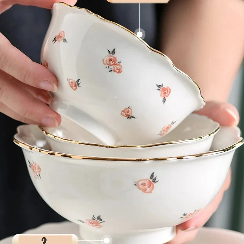 Kawaii Scoop Plate Ceramic Bowl Salad Spoon Steak Plate Dinnerware