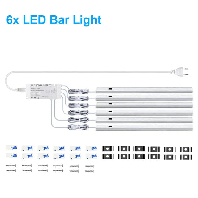 Kitchen LED Under Cabinet Light Hand Scan Motion Sensor Switch US Plug