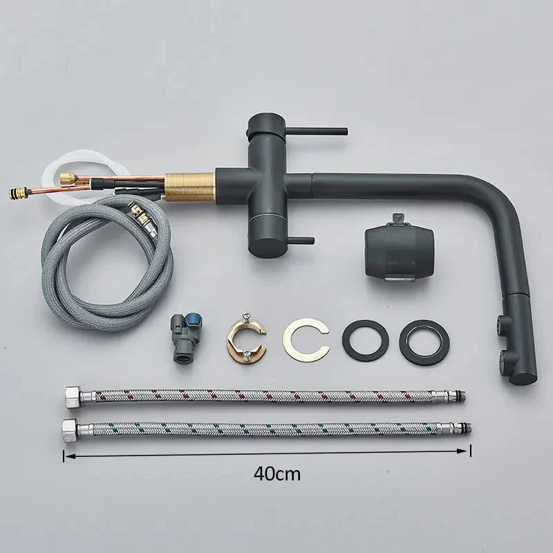 Kitchen Pull Out Spray 360 Rotation Water Filter Tap Dual Sprayer Tap