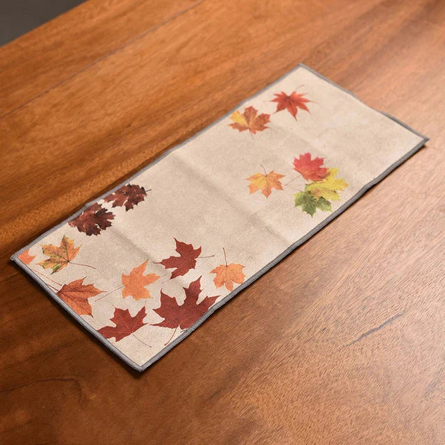 Leaf Tea Towel Suede Table Mat Dishcloth Table Napkins Lotus Accessory