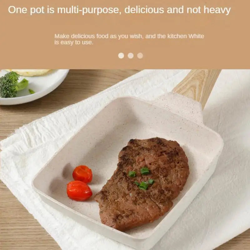 Maifan Stone Non stick Square Fry Egg Pan Gas Stove Cookware