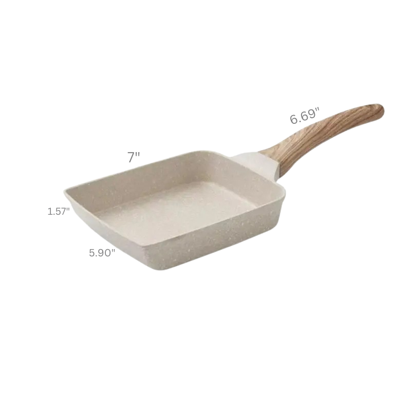 Maifan Stone Non stick Square Fry Egg Pan Gas Stove Cookware