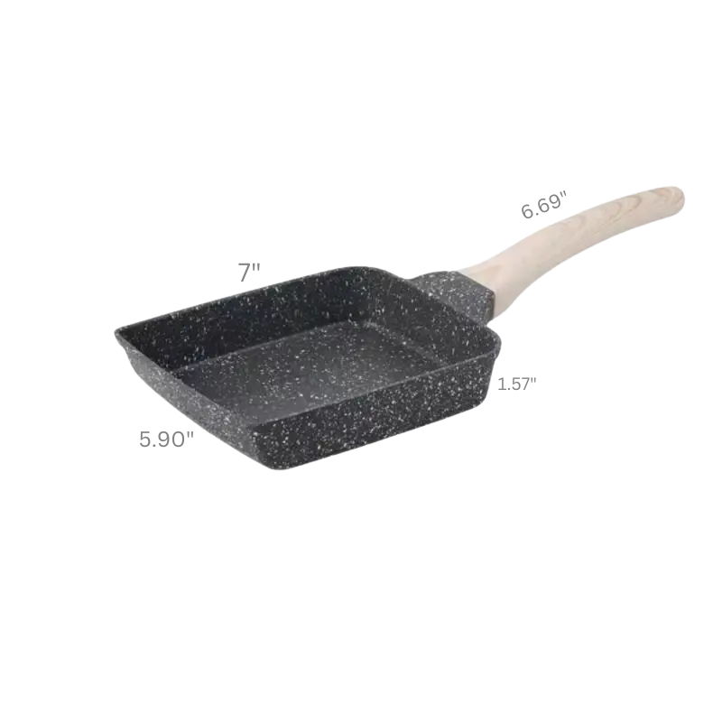 Maifan Stone Non stick Square Fry Egg Pan Gas Stove Cookware