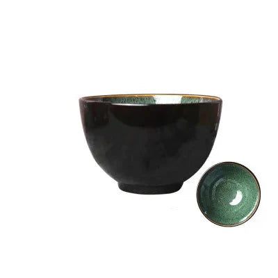 Malachite Green Ceramic Plate And Bowl Porcelain Dinner Dish Plate