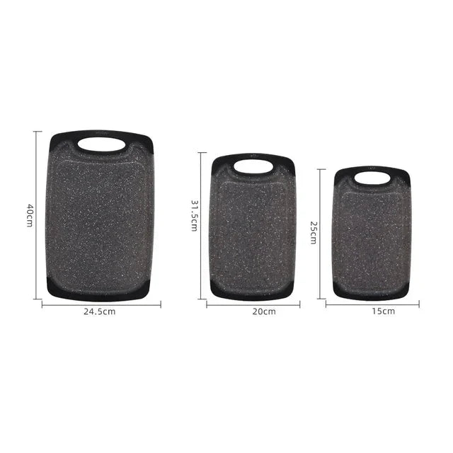 Marble Pattern Cutting Board Wheat Straw Plastic Cutting Board Set