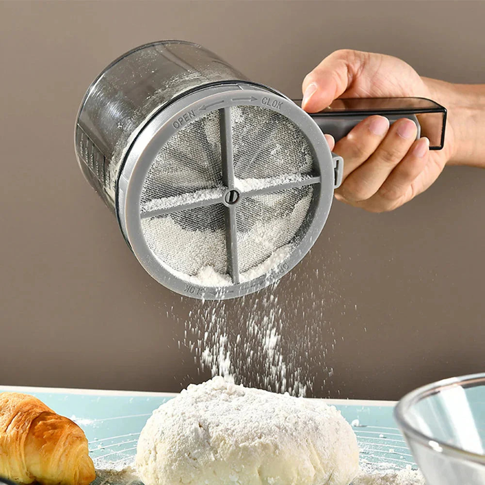Measuring Cup Powder Mesh Sugar Sifter Powder Shaker Kitchen Tool