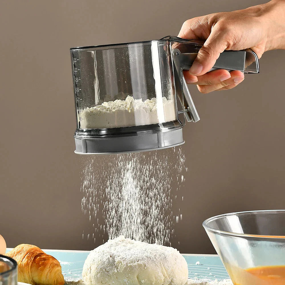 Measuring Cup Powder Mesh Sugar Sifter Powder Shaker Kitchen Tool
