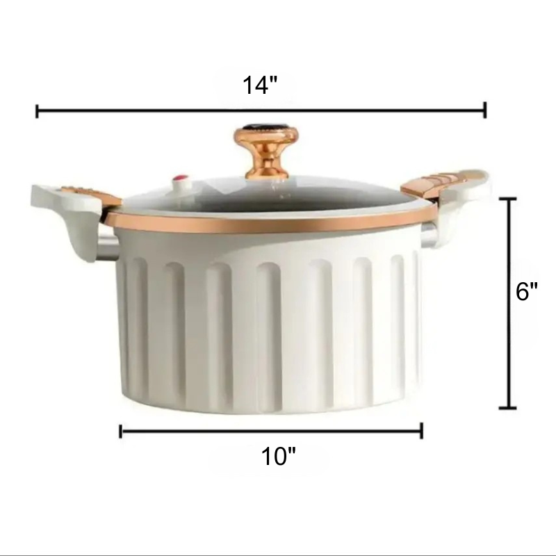 Micro Pressure Non Stick Pan Double Handle Cooking Pot with Lid