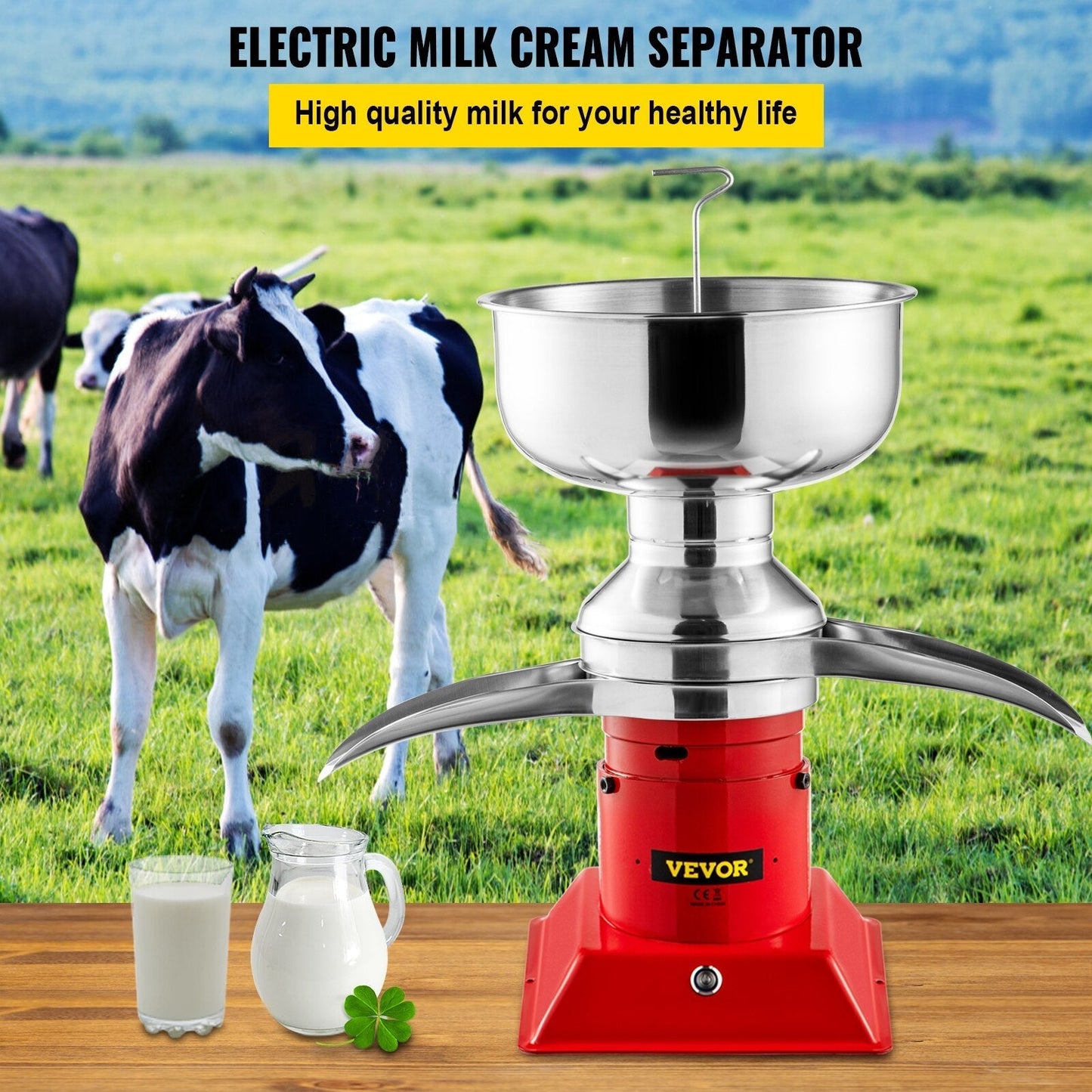 Milk Cream Separator Commercial Stainless Steel Centrifugal Skimmer