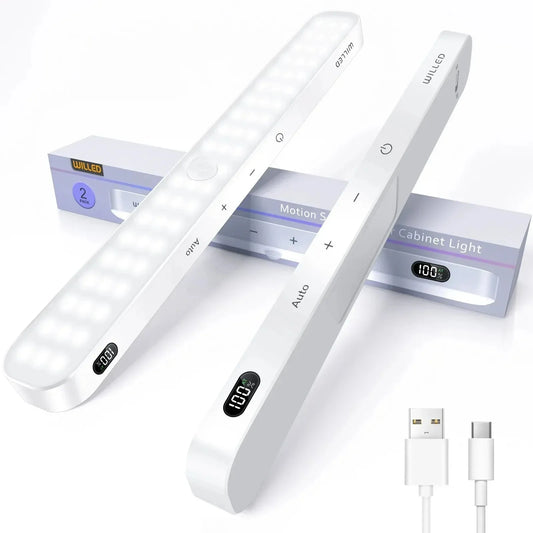 Motion Sensor Cabinet Light Battery Display 60 LED Touch Light Bar