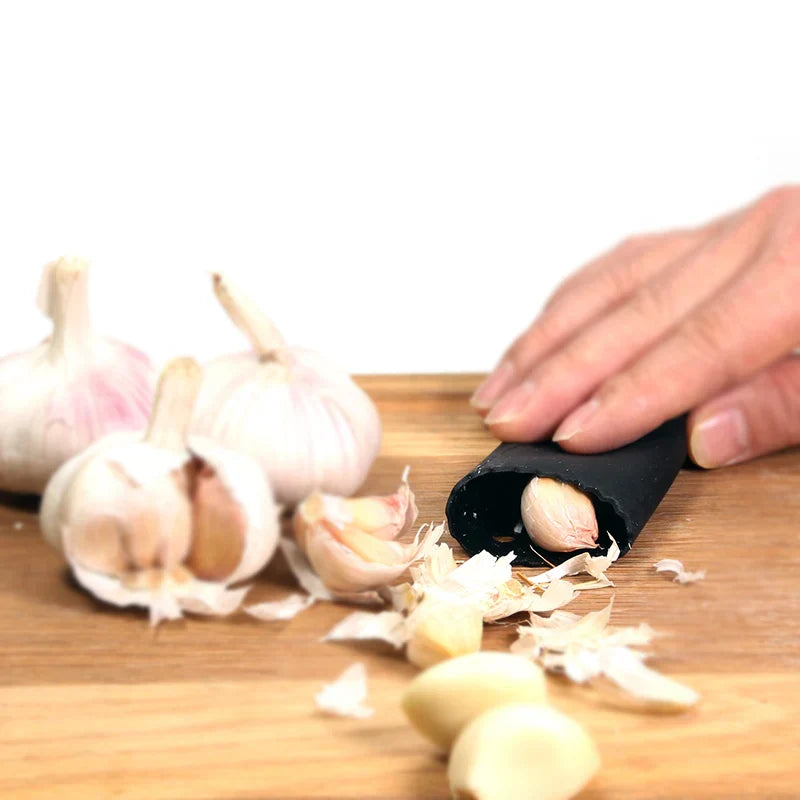 Multifunction Aluminum Garlic Press Set with Silicone Tube Roller