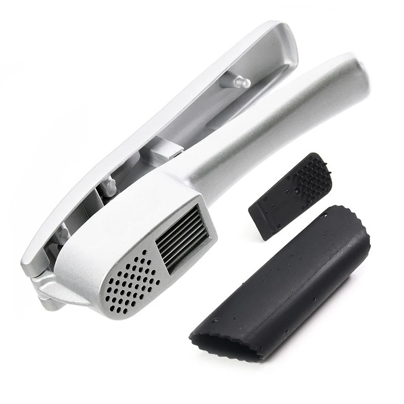 Multifunction Aluminum Garlic Press Set with Silicone Tube Roller