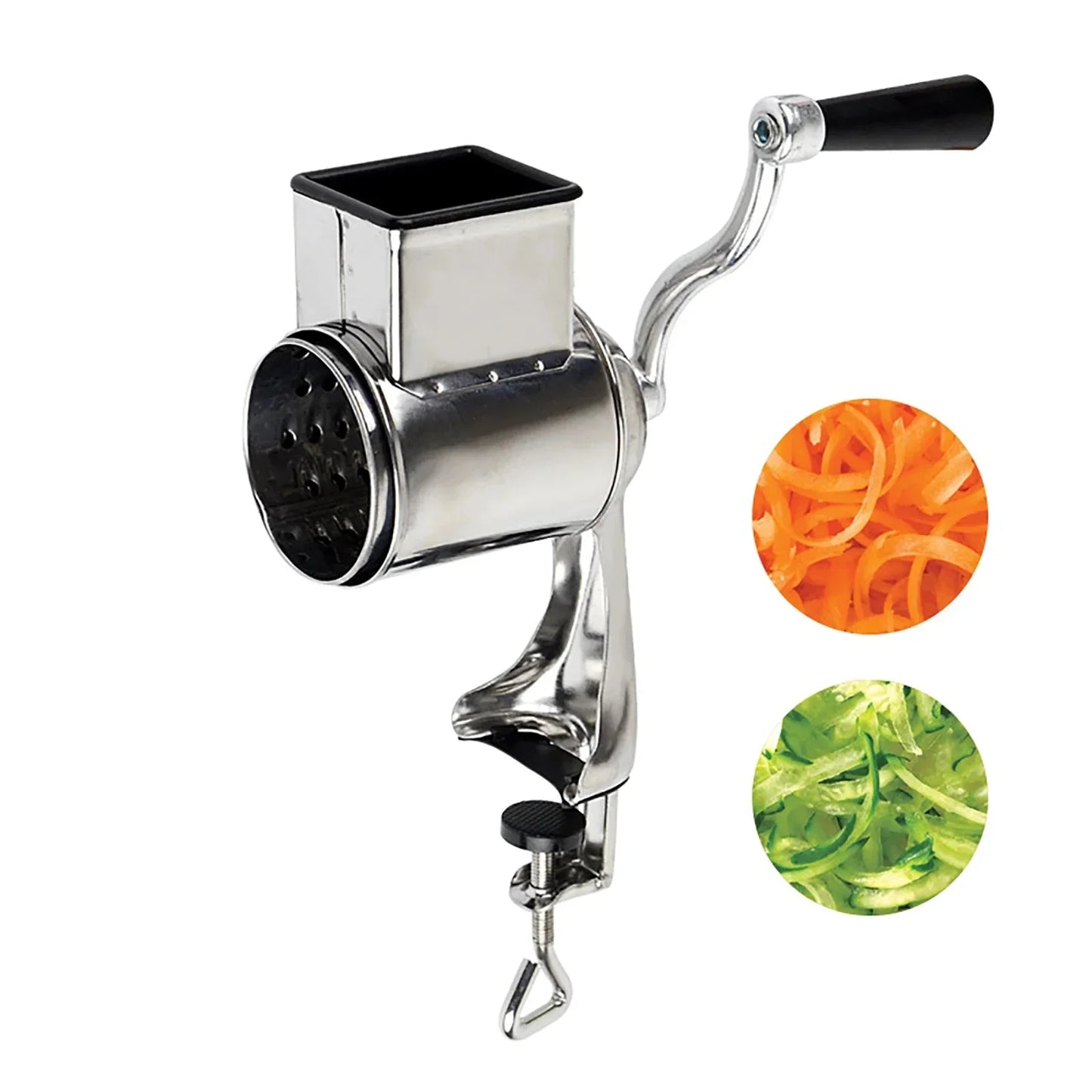Multifunctional Vegetable Cutter Stainless Steel Manual Rotary Grater