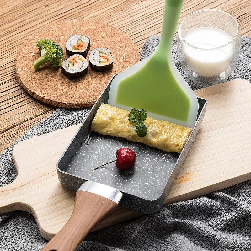 Non stick Frying Pan Tamagoyaki Omelette Egg Pan Kitchen Gas Cooker