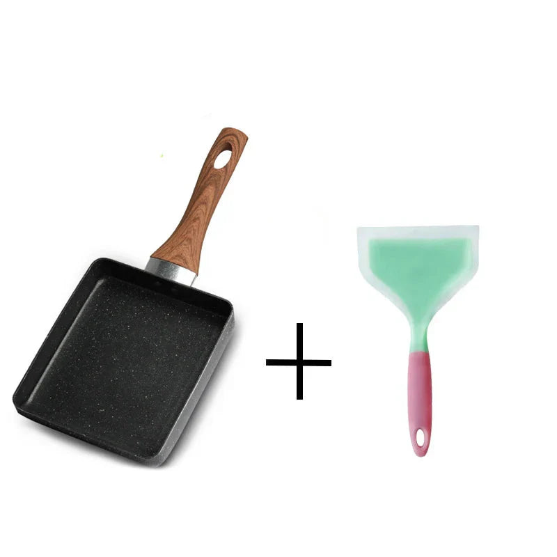 Non stick Frying Pan Tamagoyaki Omelette Egg Pan Kitchen Gas Cooker