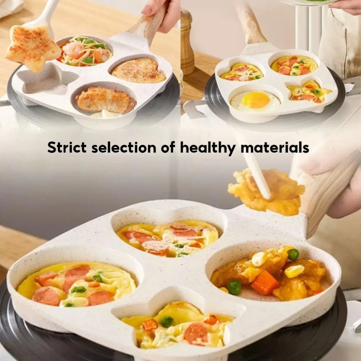 Non stick Mini Breakfast Frying Pan Medical Stone Three shapes