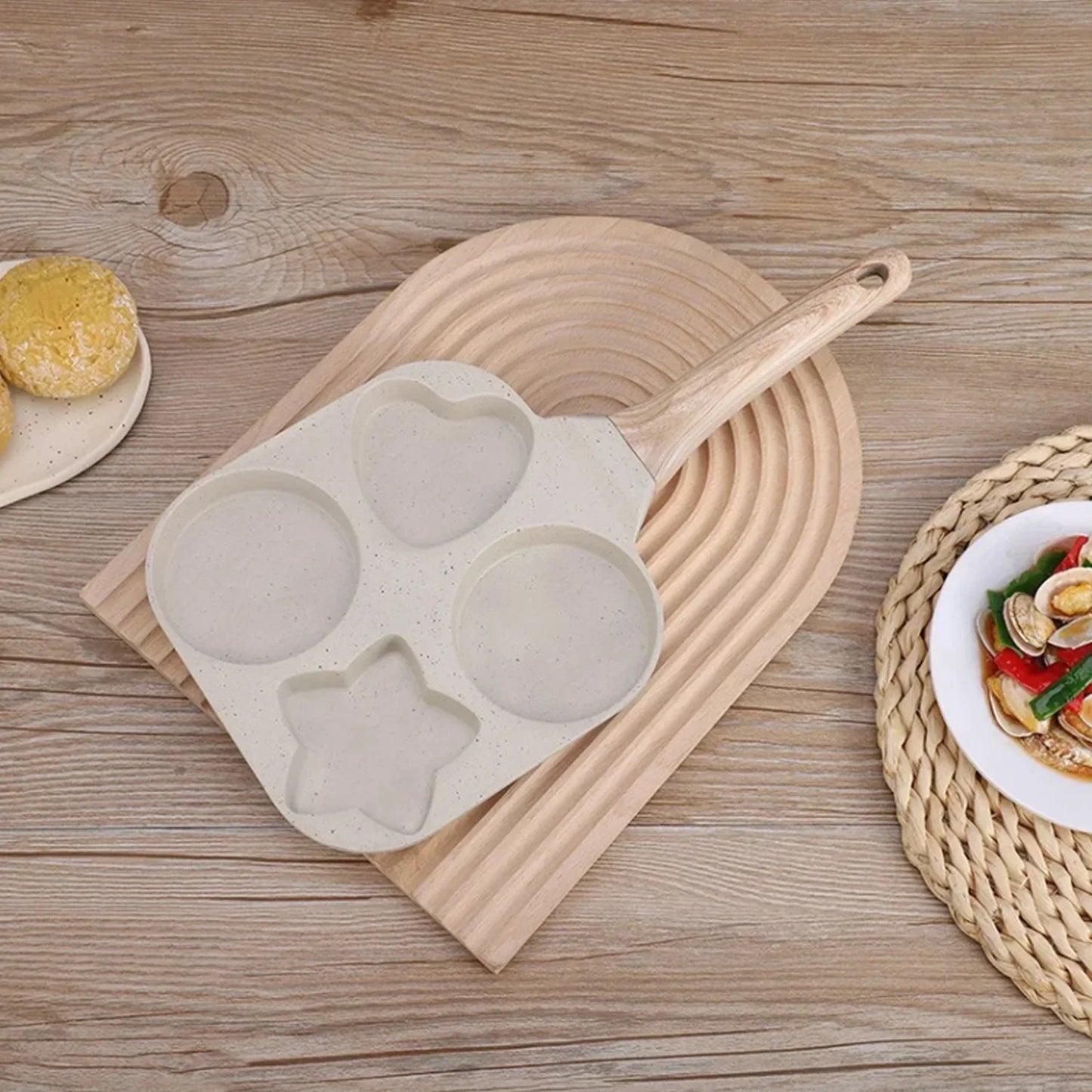 Non stick Mini Breakfast Frying Pan Medical Stone Three shapes