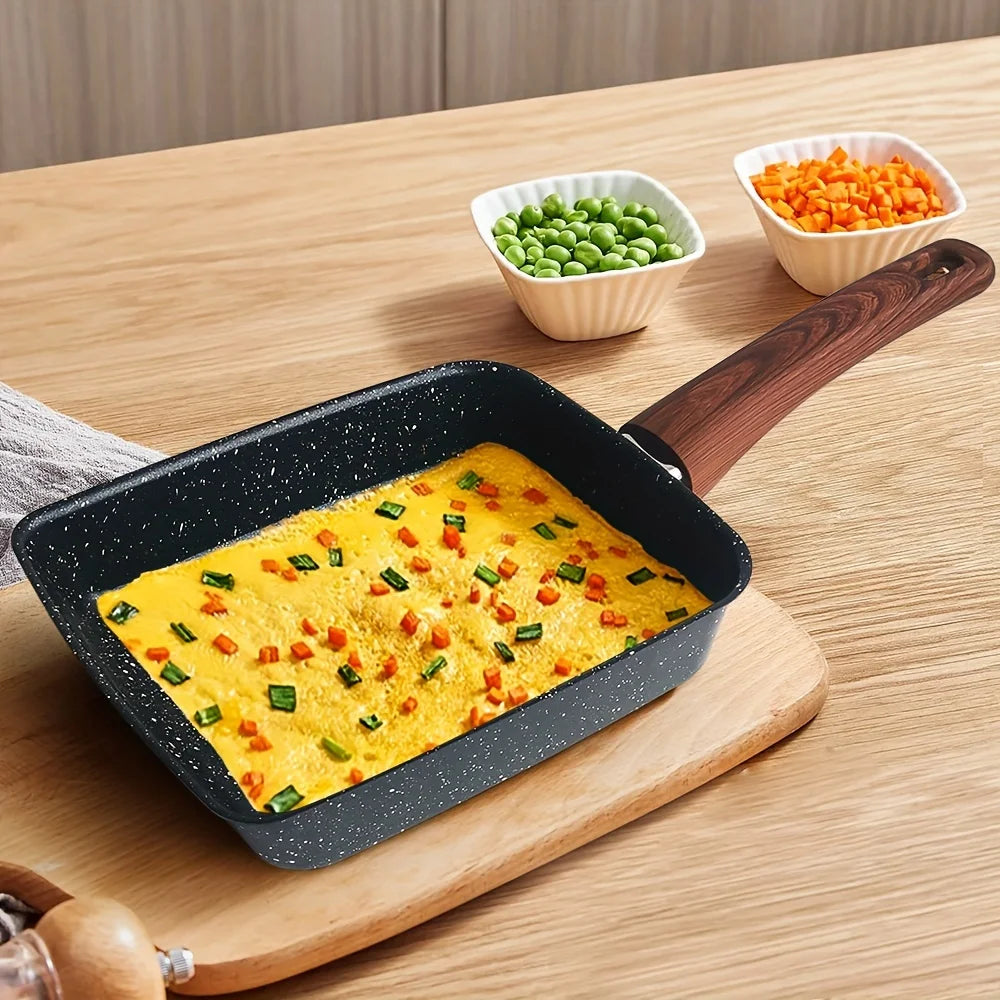 Non Stick Rectangle Frying Pan Cooking Egg Roll Cookware Kitchen Tools