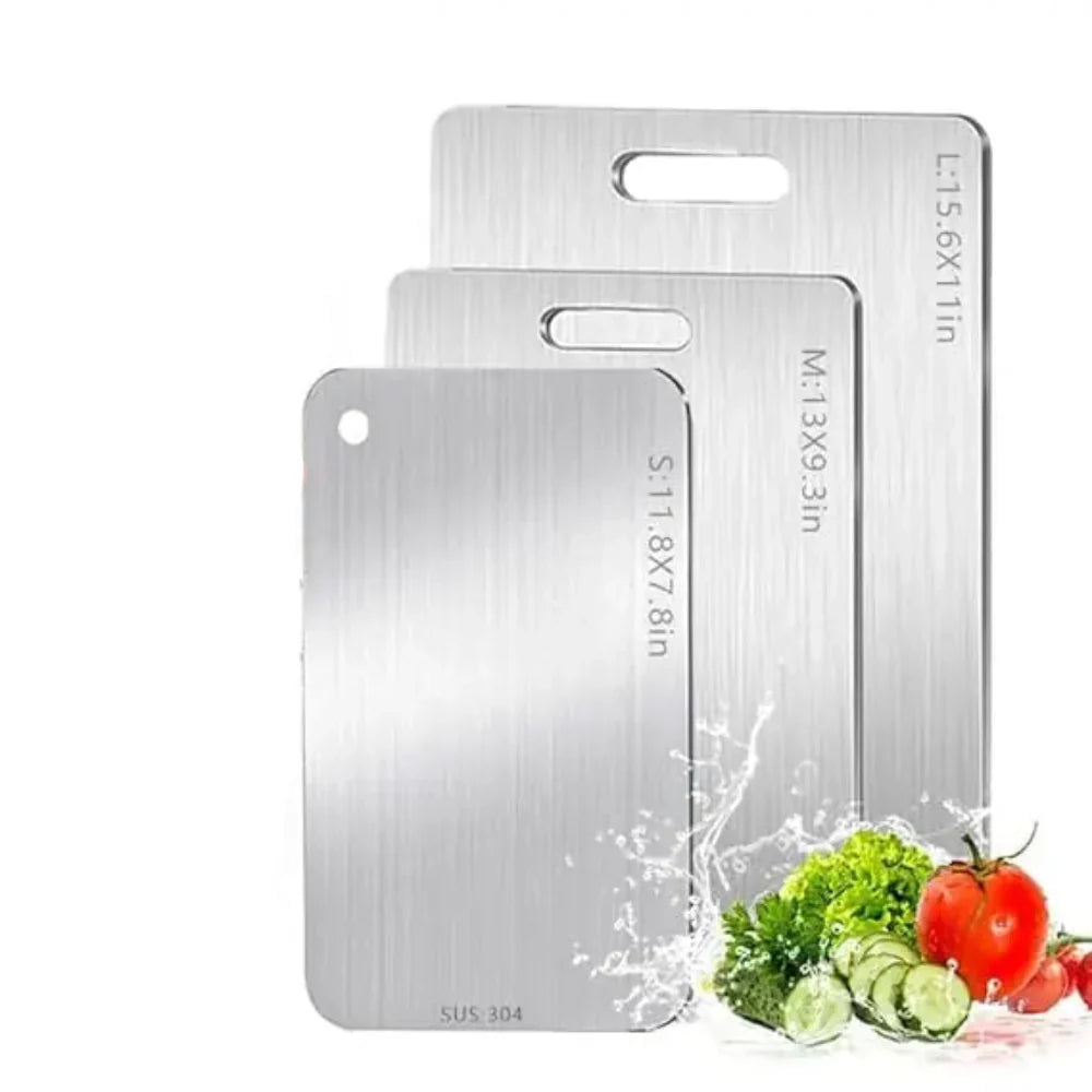 Non Toxic Titanium Cutting Board Set of 3 Stainless Steel Cutting Boards