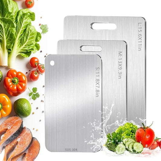 Non Toxic Titanium Cutting Board Set of 3 Stainless Steel Cutting Boards