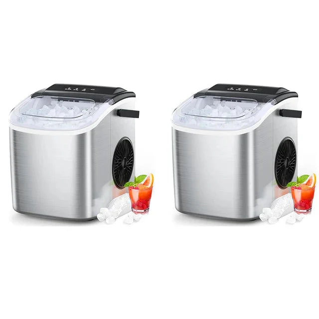 Nugget Ice Maker Countertop Chewable Pebble Ice Cubes Maker Machine