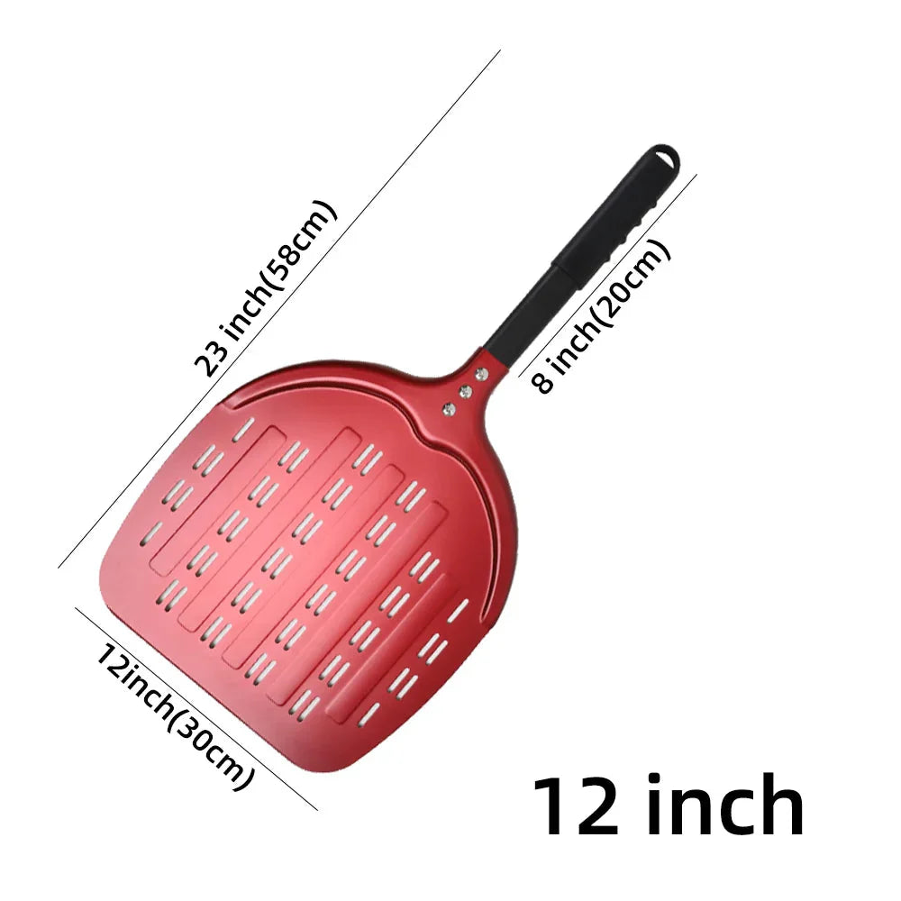 Perforated Shovel Paddle Pizza Oven Turning Peel Hard Anodized Pizza Tool