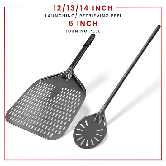Perforated Shovel Paddle Pizza Oven Turning Peel Hard Anodized Pizza Tool