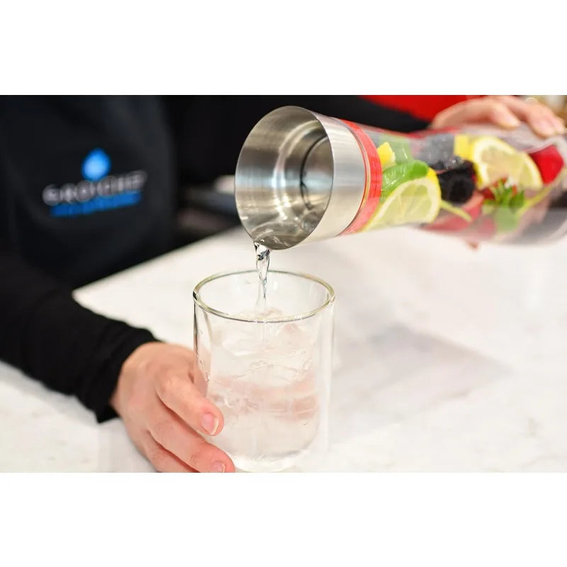 Pitcher With Lid Juice Clear Glass Drink Infused Glass Water Pitcher