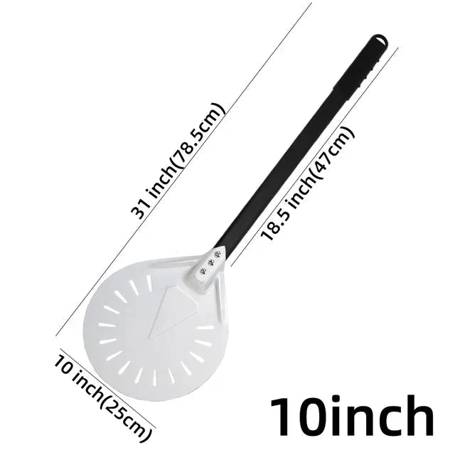 Pizza Shovel Turning Paddle Round Pizza Tool Wooden Handle Nonstick