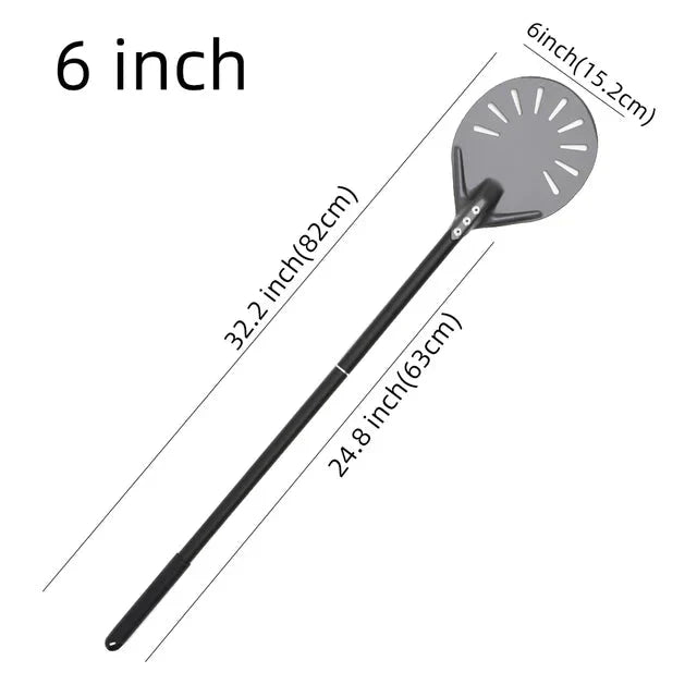 Pizza Shovel Turning Paddle Round Pizza Tool Wooden Handle Nonstick