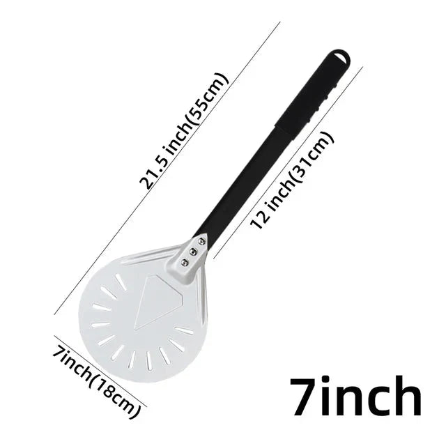 Pizza Shovel Turning Paddle Round Pizza Tool Wooden Handle Nonstick