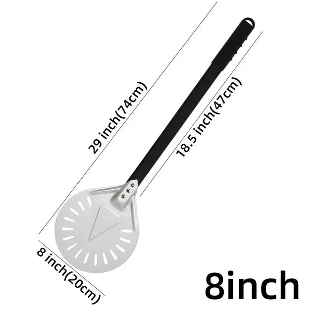Pizza Shovel Turning Paddle Round Pizza Tool Wooden Handle Nonstick