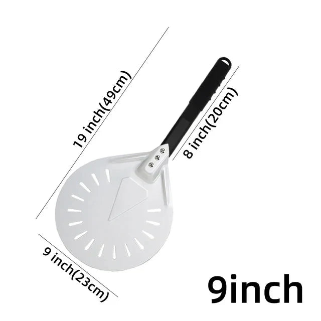 Pizza Shovel Turning Paddle Round Pizza Tool Wooden Handle Nonstick