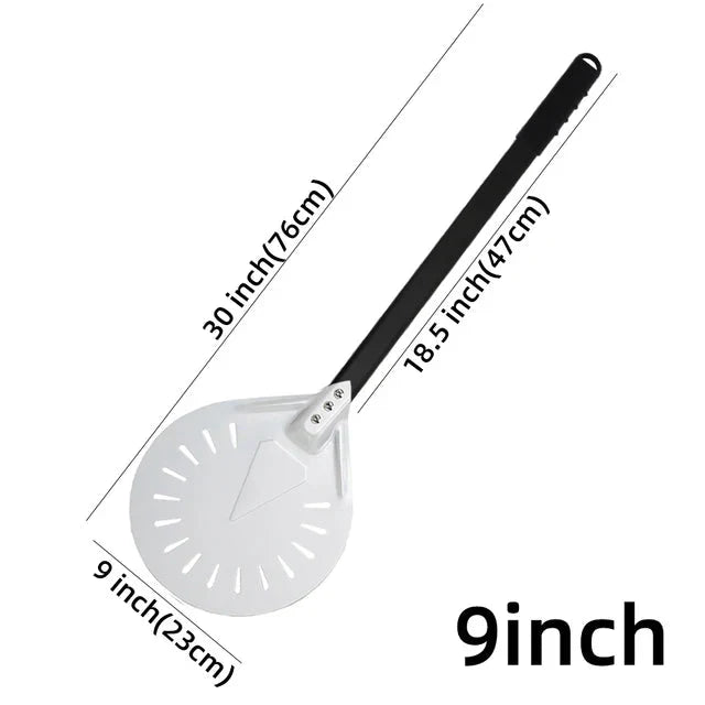 Pizza Shovel Turning Paddle Round Pizza Tool Wooden Handle Nonstick