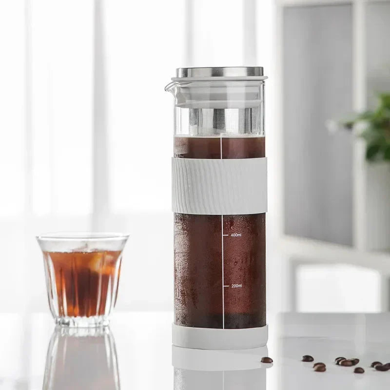 Portable Airtight Cold Brew Iced Coffee Maker Tea Infuser Pitcher