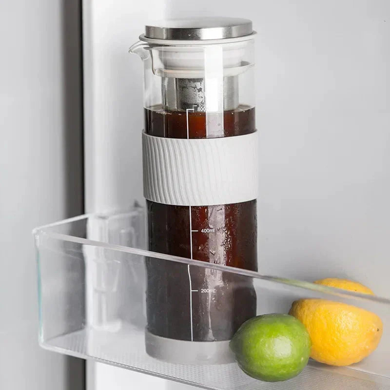 Portable Airtight Cold Brew Iced Coffee Maker Tea Infuser Pitcher