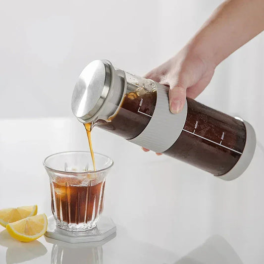 Portable Airtight Cold Brew Iced Coffee Maker Tea Infuser Pitcher