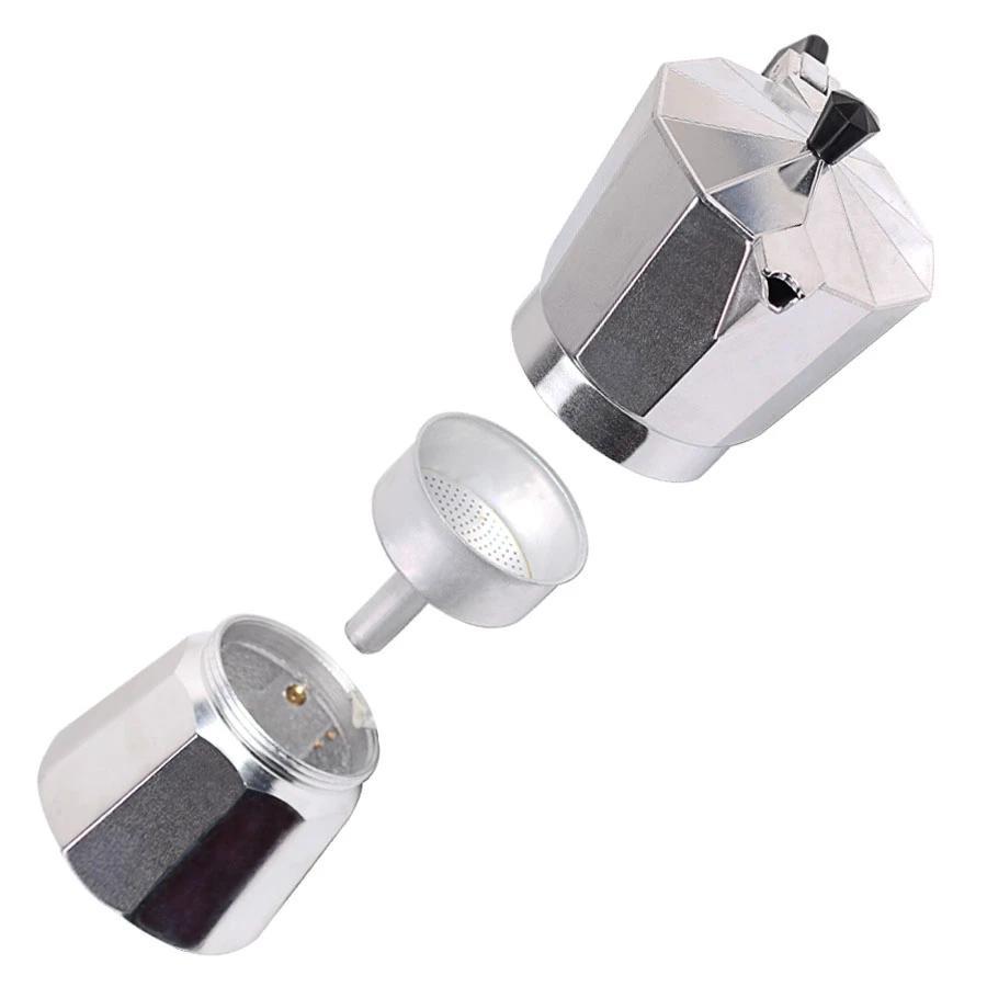 Portable Home Moka Pot Aluminum with Powder Percolator