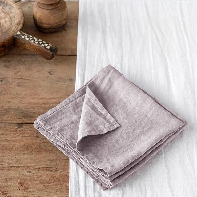 Pure Linen Napkin Cloth Soft Comfortable Fabric Reusable Kitchen Accessory