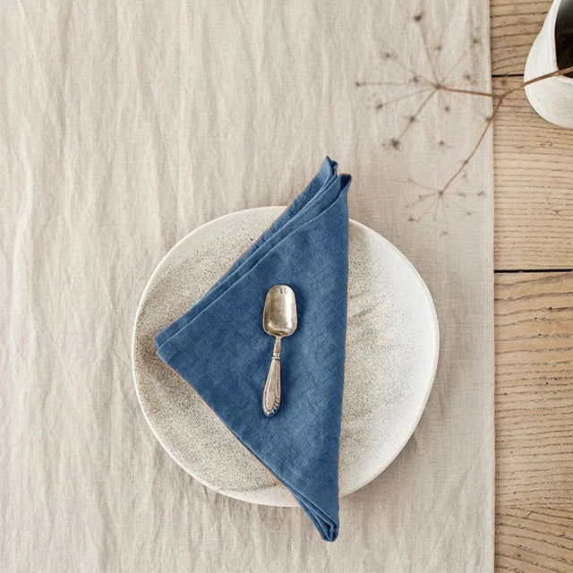 Pure Linen Napkin Cloth Soft Comfortable Fabric Reusable Kitchen Accessory