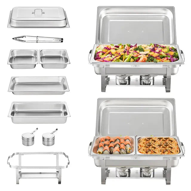 Rectangle Chafing Dish Full Size Pans Buffet Catering Warmer